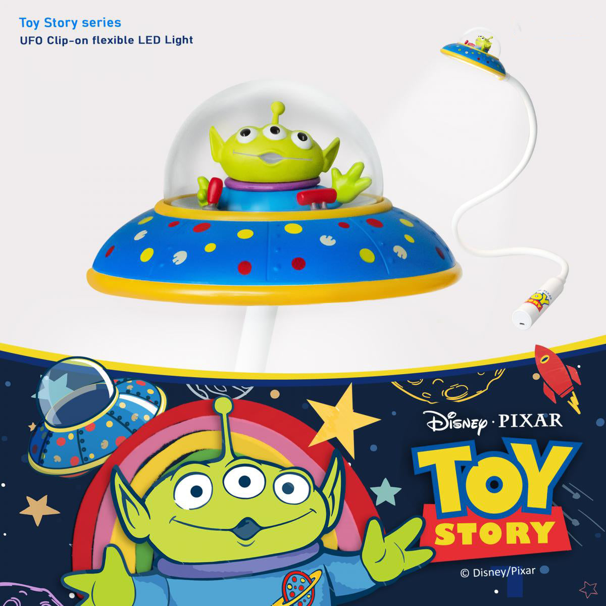 Disney Pixar Toy Story Alien Spaceship USB Rechargeable LED Light