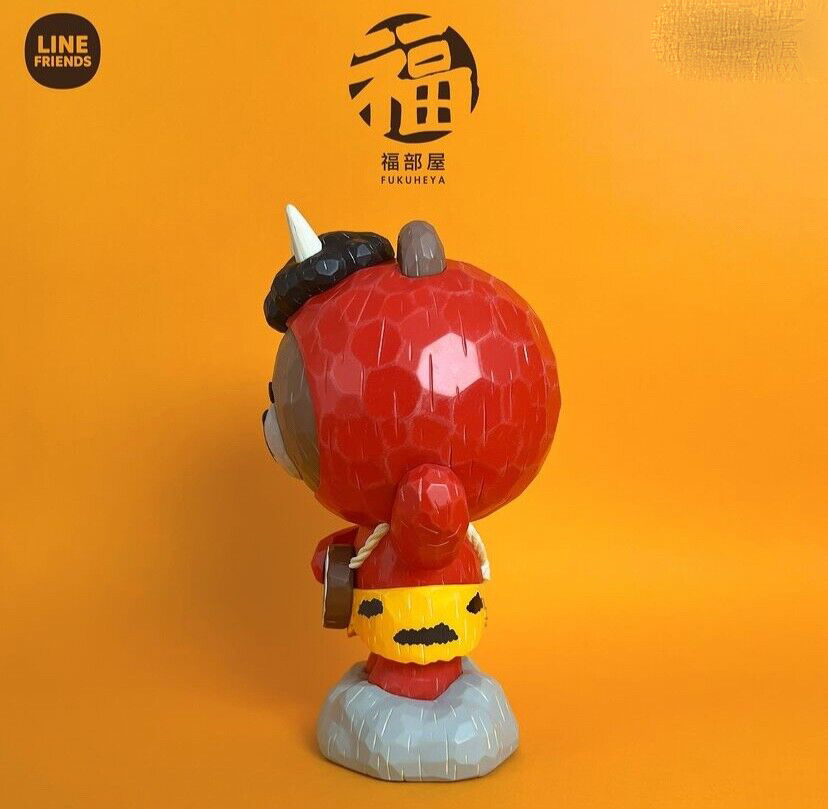 Line Friends Fukuheya Raijin Brown Figure 18.4cm