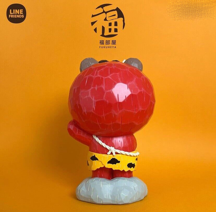 Line Friends Fukuheya Raijin Brown Figure 18.4cm