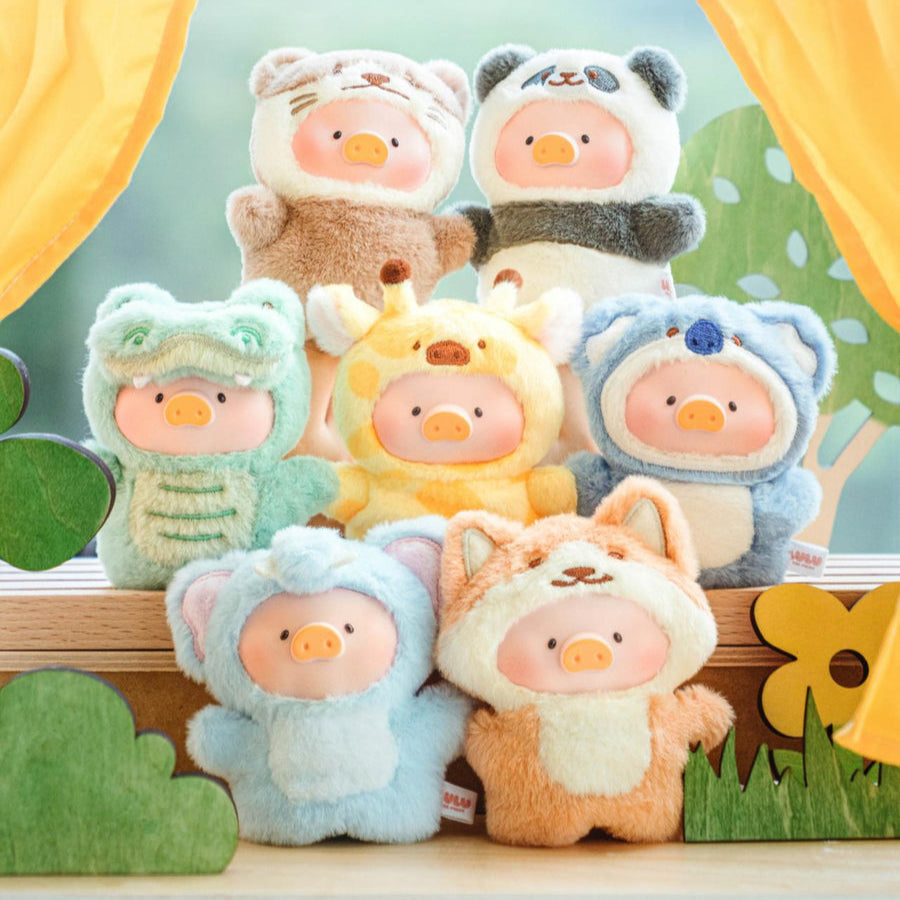 LuLu The Piggy Animal Party Puppet Show Face Plush Keychain