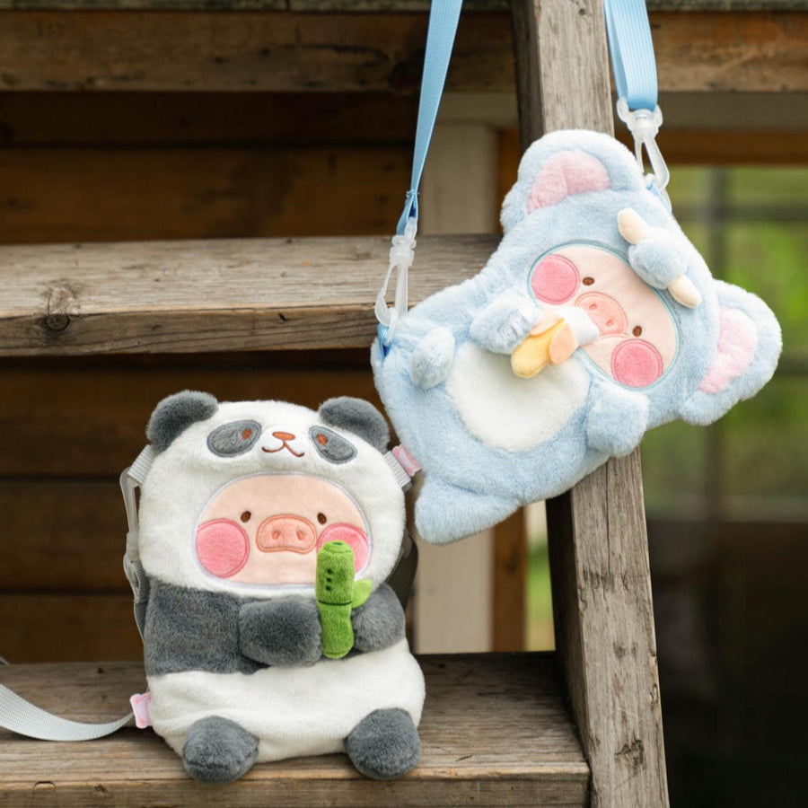 LuLu the Piggy Animal Party Elephant Lu Plush Crossbody Bag