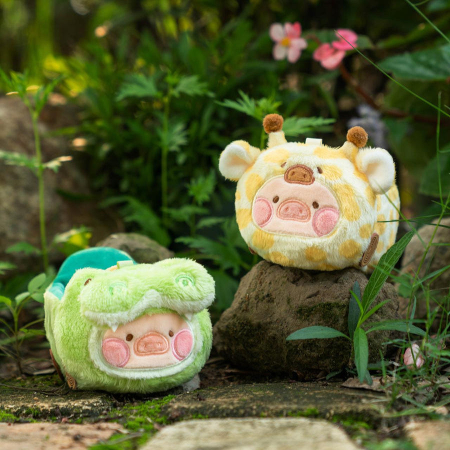 LuLu the Piggy Animal Party Speeding Crocodile Lu Plush Keychain