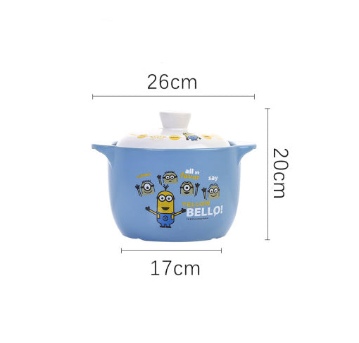 Minion Heat-Resistant Casserole with Lid dimensions sheet, Blue 3.1 L, 26 x 20 cm