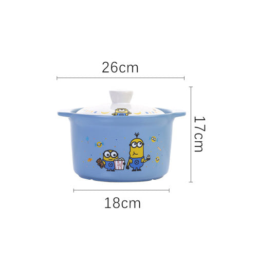 Minion Heat-Resistant Casserole with Lid dimensions sheet, Blue 3 L, 26 x 17 cm