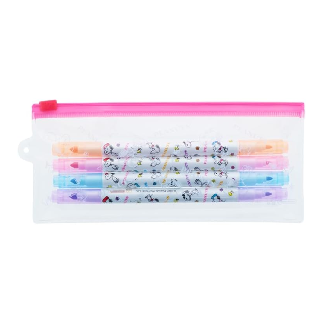 Peanuts Snoopy Water Based Ink Two Way Pen Set of 4