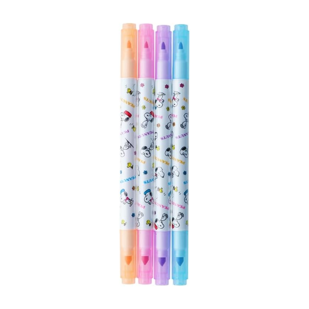 Peanuts Snoopy Water Based Ink Two Way Pen Set of 4