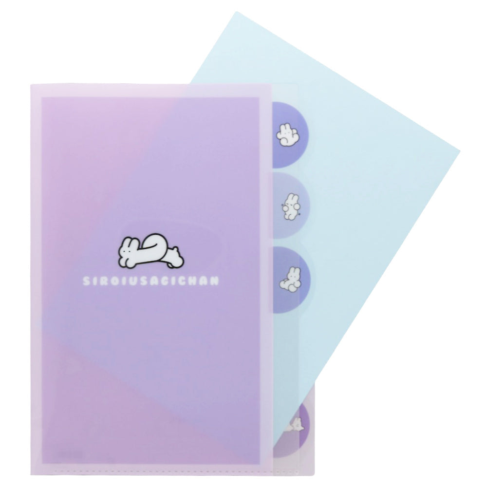 Siroi Usagichan A4 5-Pocket Clear File