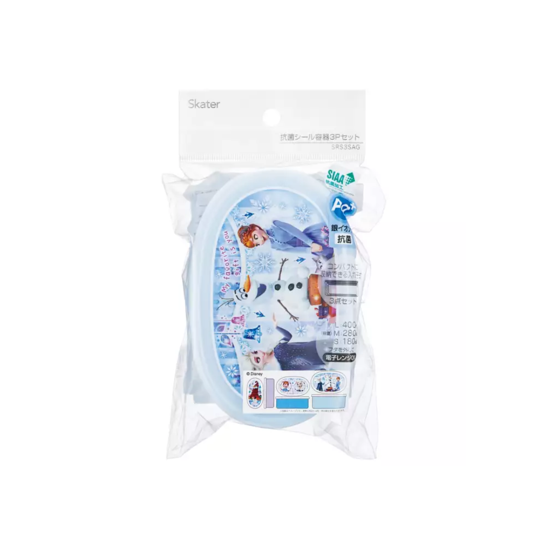 Skater Disney Princess Frozen Bento Lunch Box 3pcs