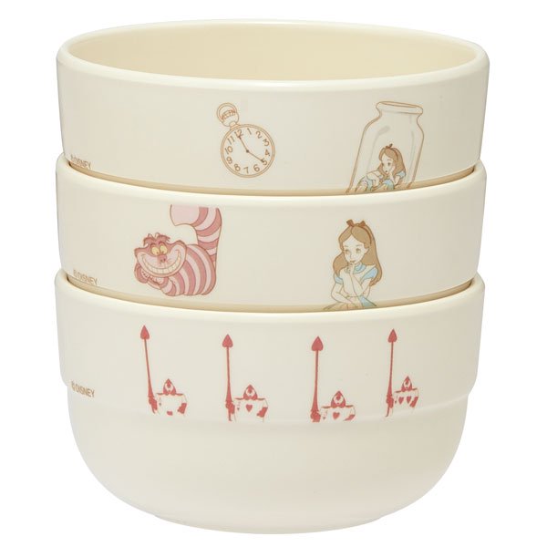 Skater Alice in the Wonderland Melamine Bowl 3pcs Set