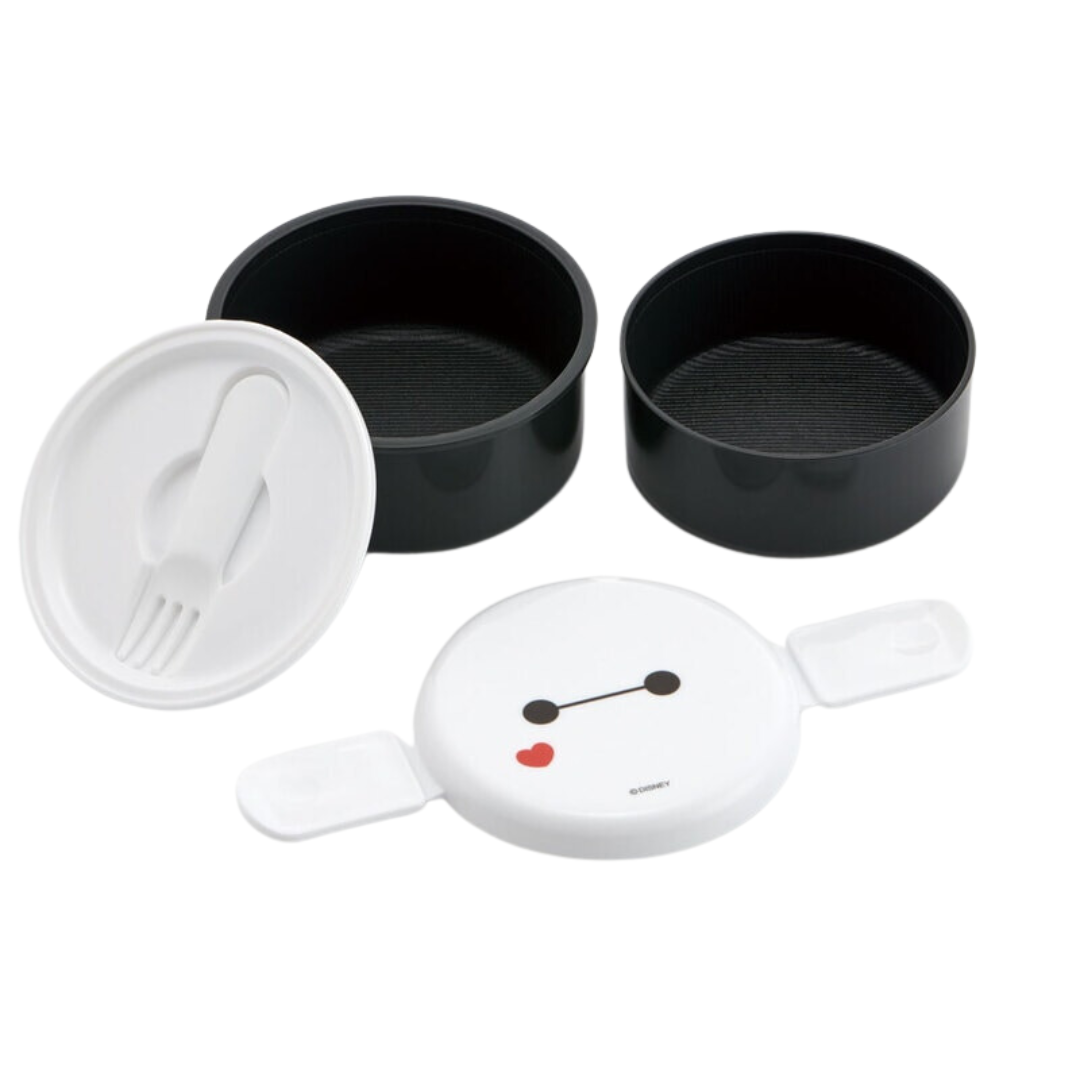 Skater Disney Baymax 2-tier Round Bento Lunch Box 500ml