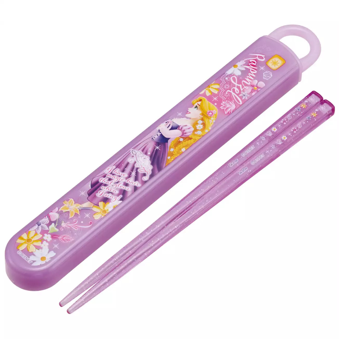 Skater Disney Princess Rapunzel Children Chopsticks Box Case Set