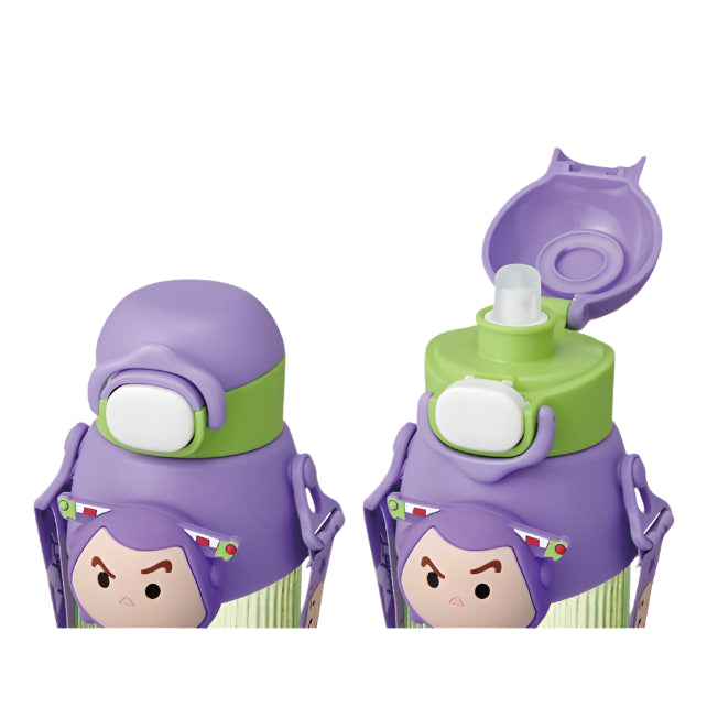 Skater Disney Tsum Tsum Buzz Lightyear 3D Mascot Straw Bottle 590ml