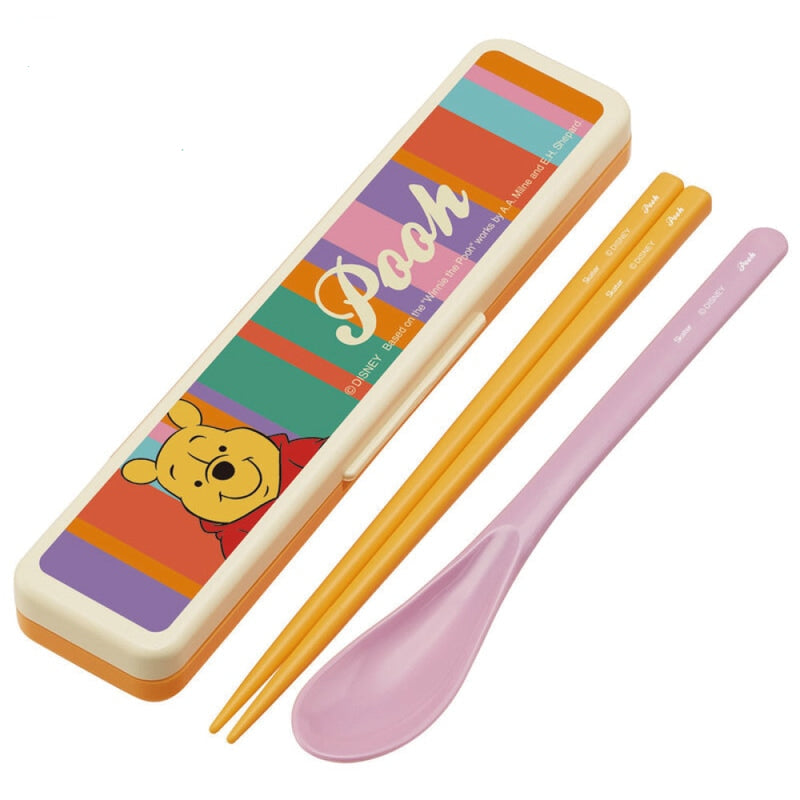 Skater Disney Winnie The Pooh Chopsticks and Spoon Cutlery set 18cm