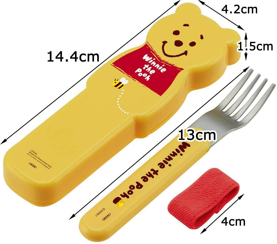 Skater Disney Winnie the Pooh 3D Face Children Fork with Case