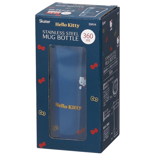 Skater Hello Kitty Lightweight Stainless Steel Coffee Mug Bottle 360ml Box