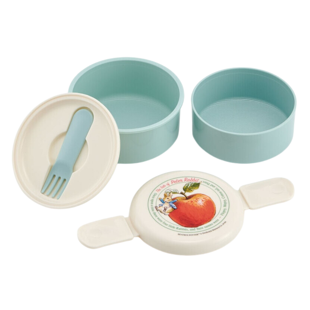 Skater Peter Rabbit 2-tier Round Bento Lunch Box 500ml