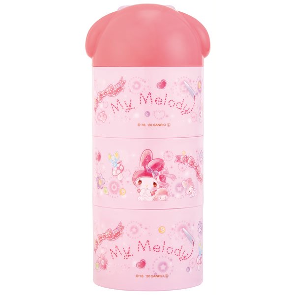 Skater Sanrio My Melody Bottle Style 3 Tier Bento Lunch Box 480ml