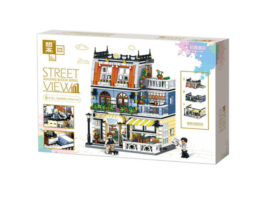 Street View Series Garden Hotel Building Blocks Toy
