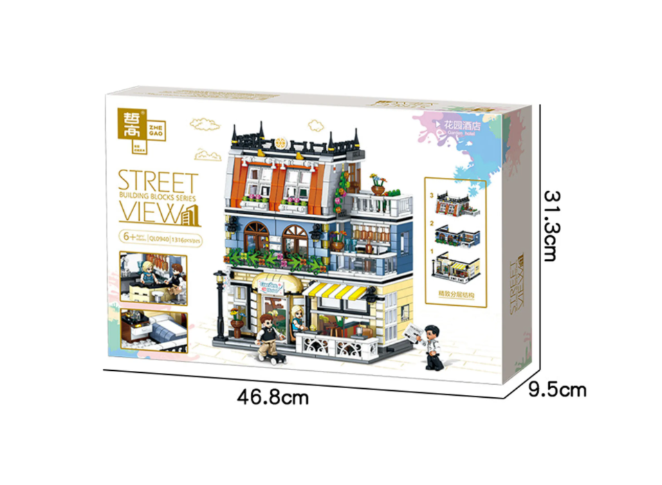 Street View Series Garden Hotel Building Blocks Toy