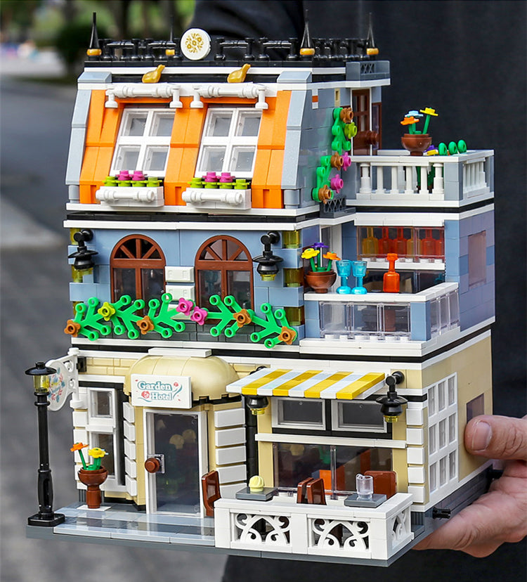 Street View Series Garden Hotel Building Blocks Toy