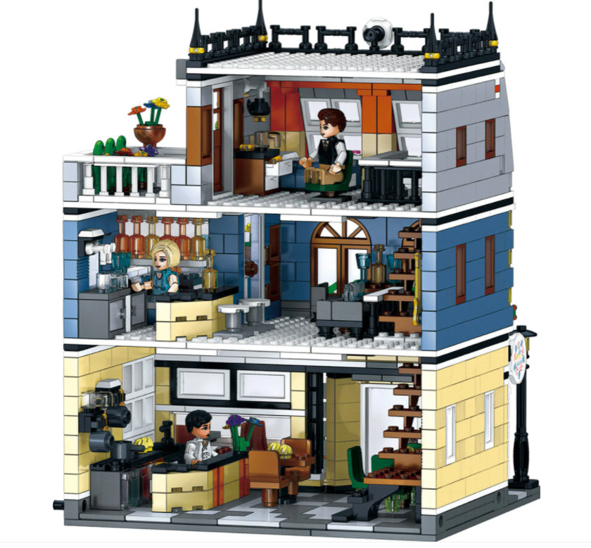 Street View Series Garden Hotel Building Blocks Toy
