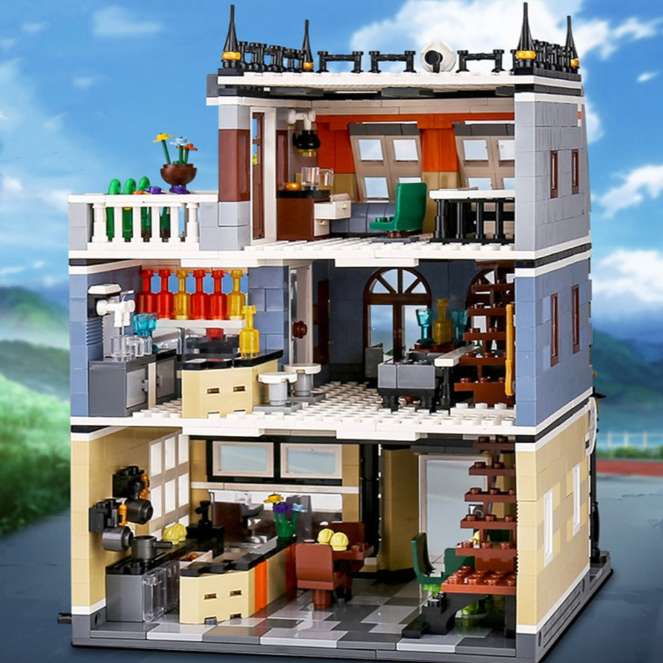 Street View Series Garden Hotel Building Blocks Toy