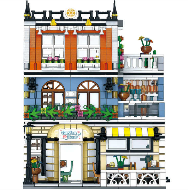 Street View Series Garden Hotel Building Blocks Toy