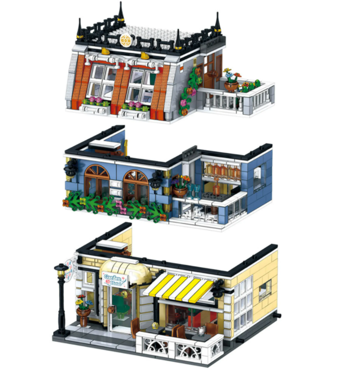 Street View Series Garden Hotel Building Blocks Toy