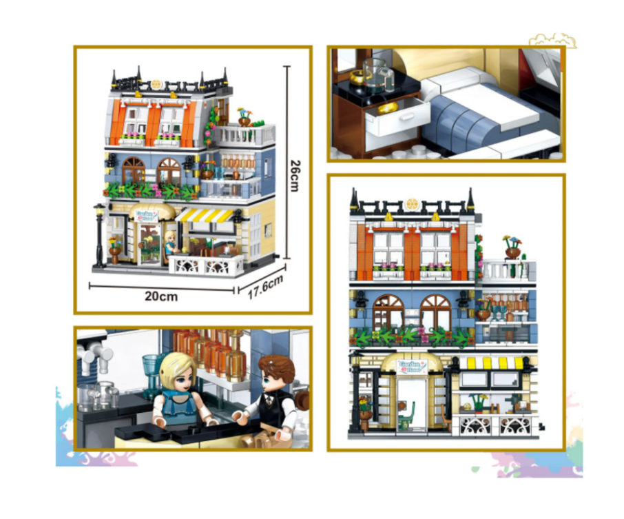 Street View Series Garden Hotel Building Blocks Toy