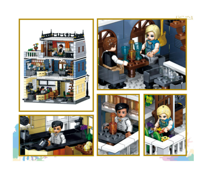 Street View Series Garden Hotel Building Blocks Toy