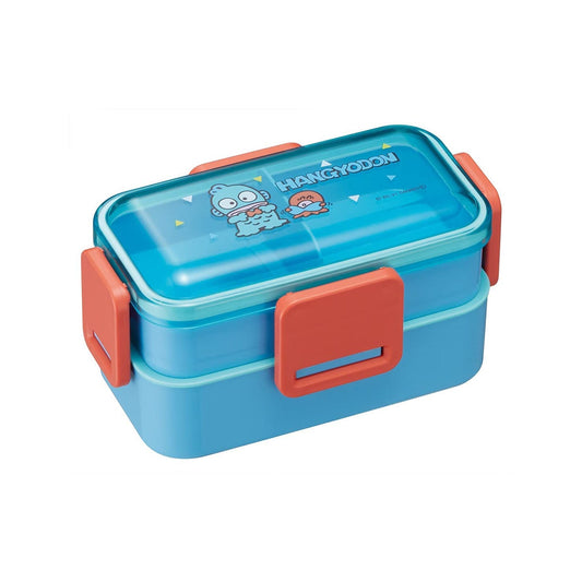 Skater Sanrio Hangyodon 2 Tier 4-Points Lock Fluffy Bento Lunch Box 600ml