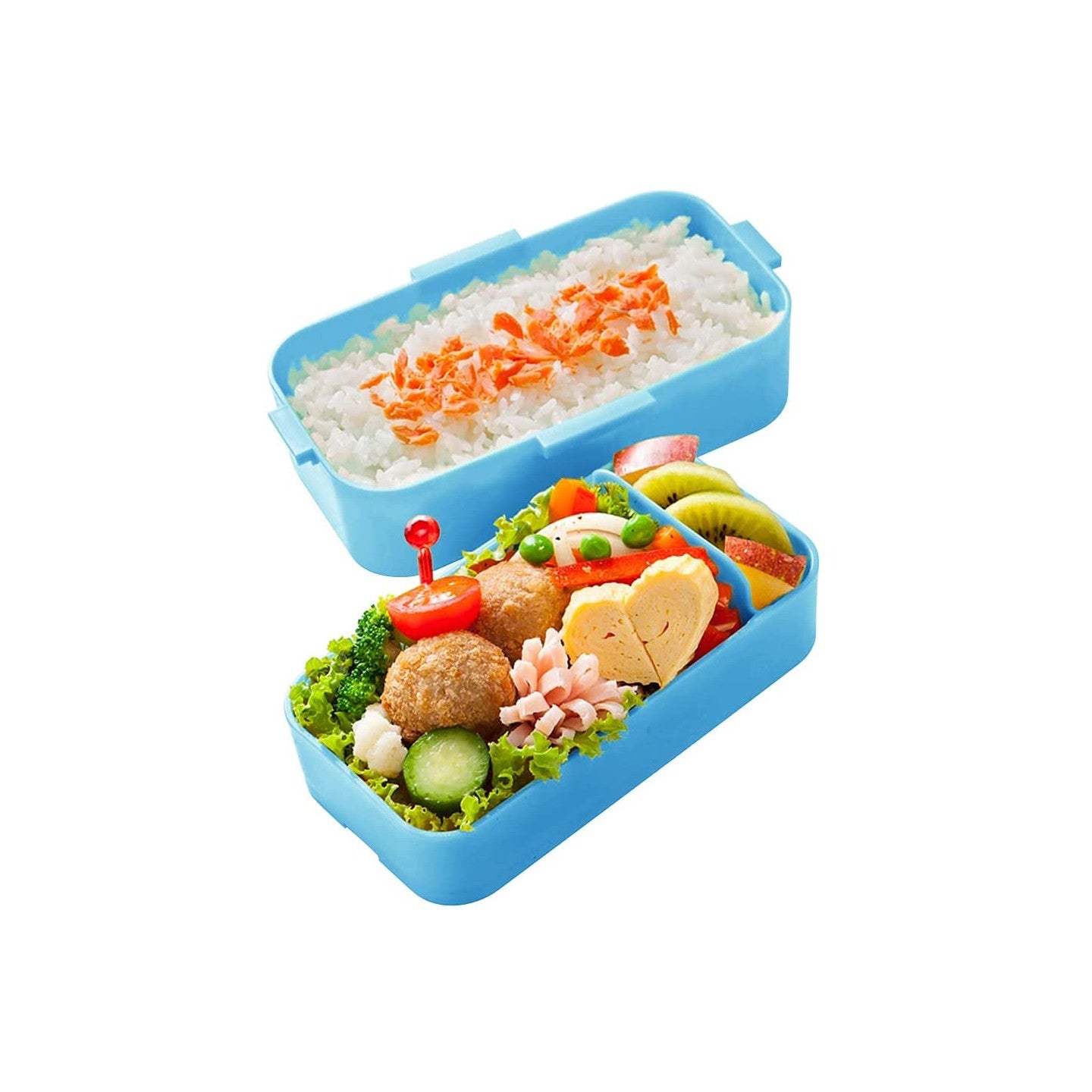 Skater Sanrio Hangyodon 2 Tier 4-Points Lock Fluffy Bento Lunch Box 600ml