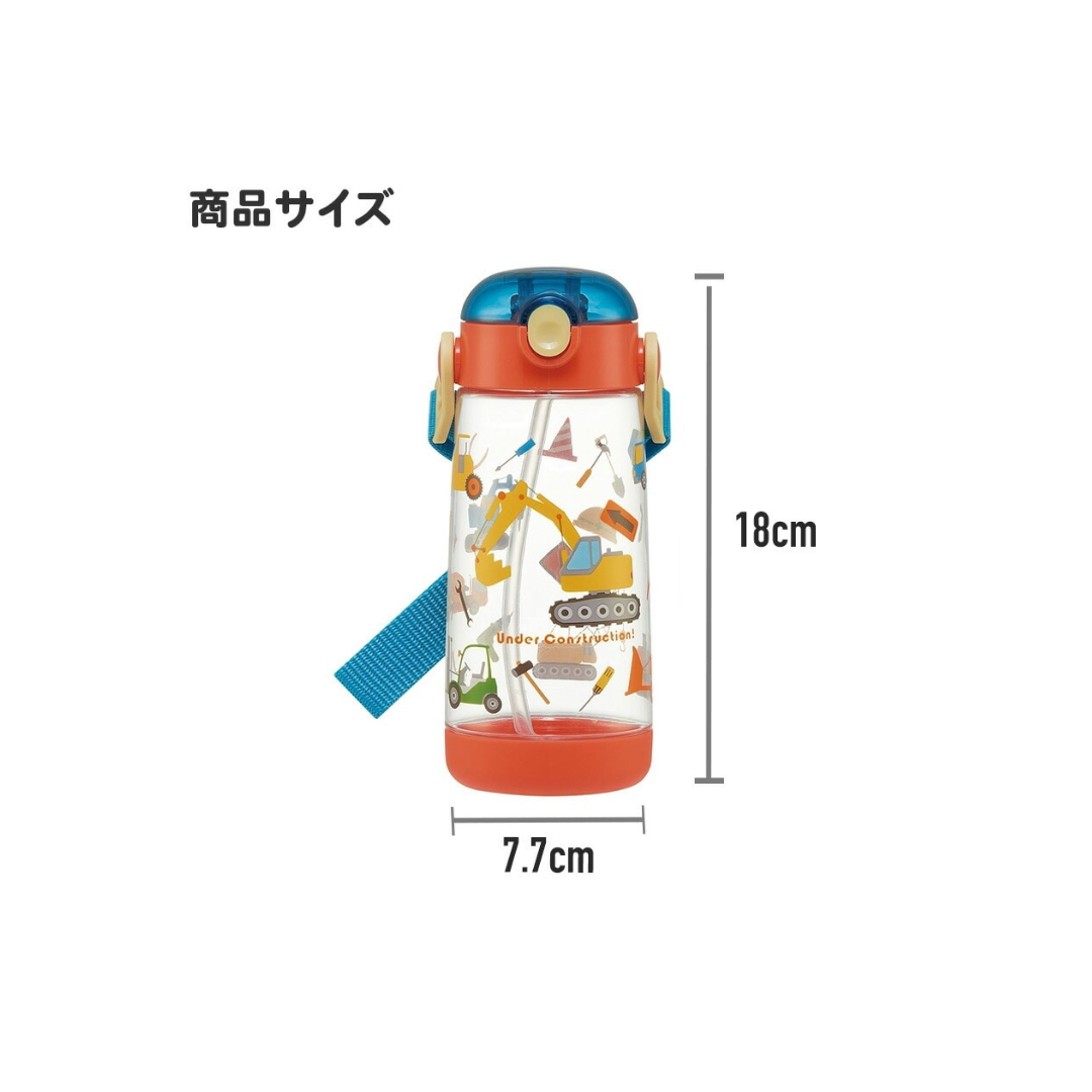 Skater Disney Toy Story Transparent Bottle with Straw 480ml