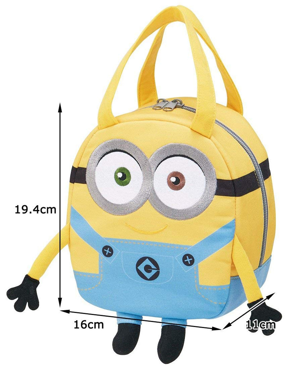 Skater Minions Bob 3D Face Bento Lunch Box Bag