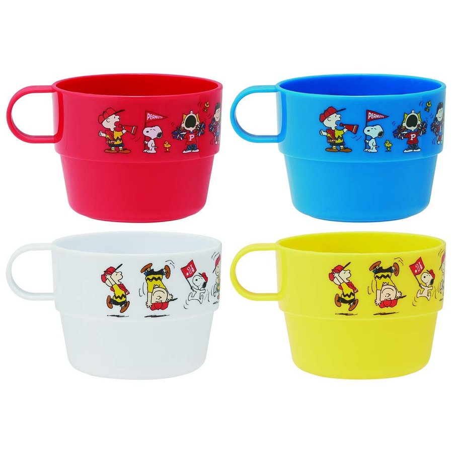 Skater Peanuts Snoopy Stacking Cups 4 Pieces Set with Jug