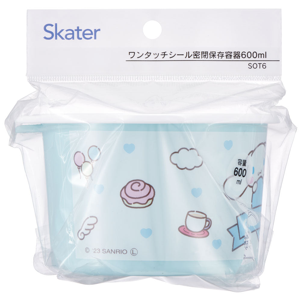 Skater Sanrio Cinnamoroll Airtight Storage Container 600ml