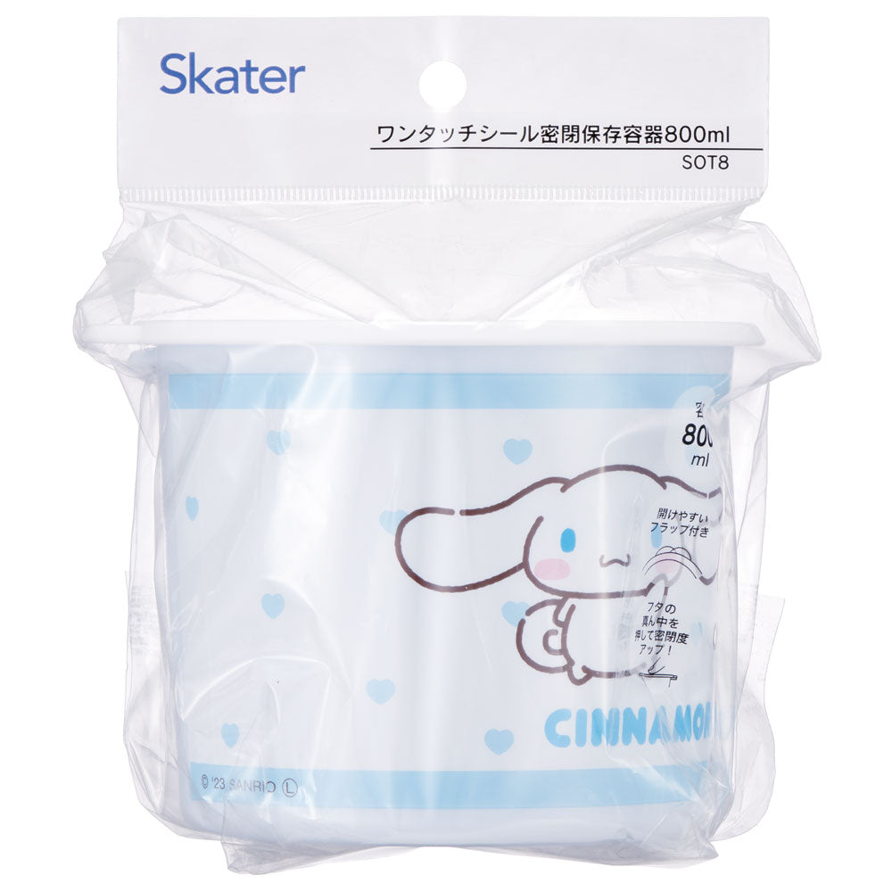 Skater Sanrio Cinnamoroll Airtight Storage Container 800ml
