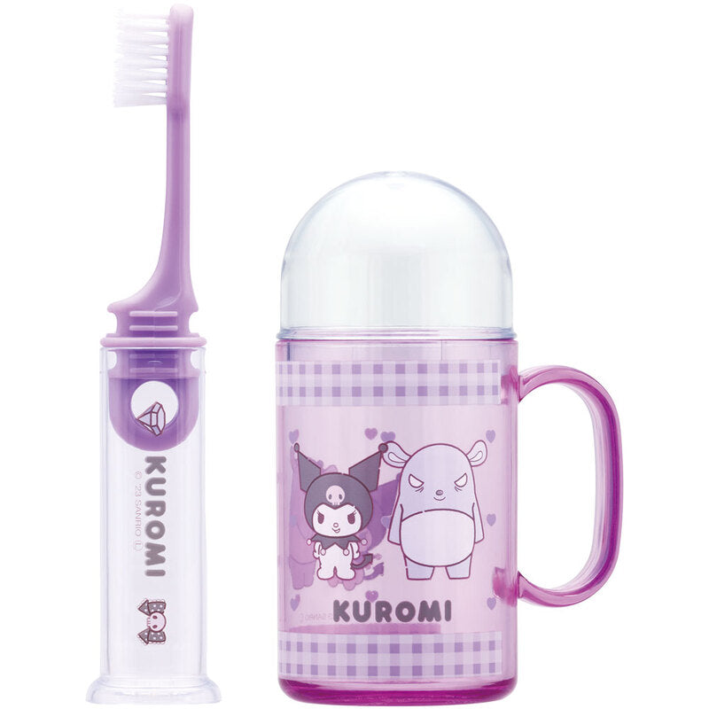 Skater Sanrio Kuromi Children's Travel Toothbrush