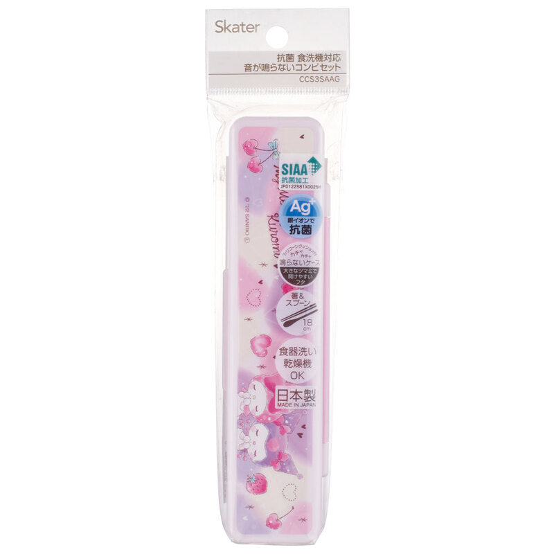 Skater Sanrio Kuromi x My Melody Chopstick and Spoon Set