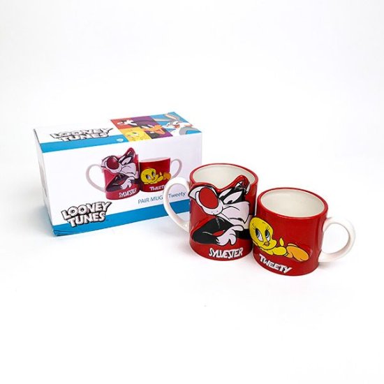 Warner Bros Sylvester & Tweety Mysteries Couple Mugs