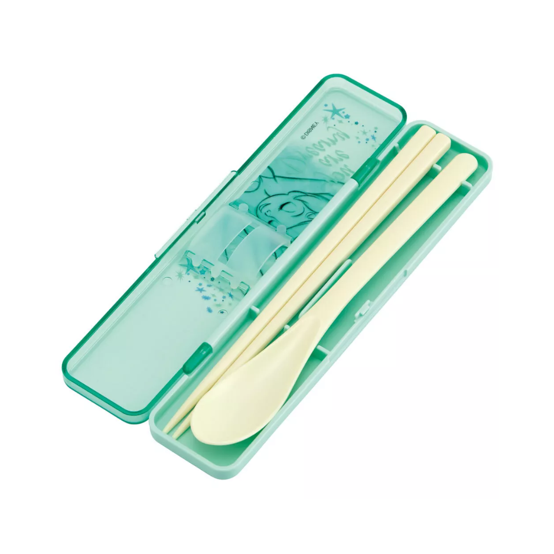 Skater Disney Tinker Bell Chopsticks and Spoon Cutlery set 18cm