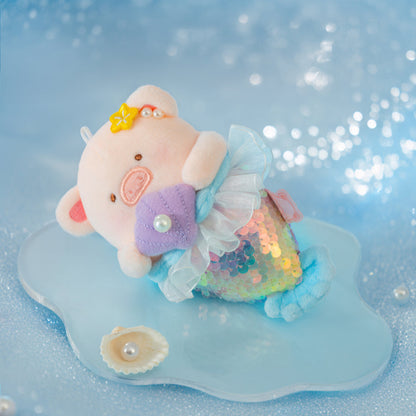 LuLu the Piggy Mermaid LuLu Plush Keychain
