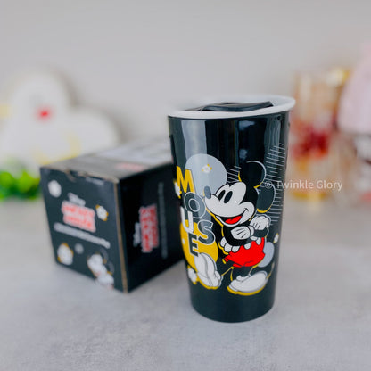 Disney Mickey Mouse Double Wall Ceramic Mug with Lid 300ml