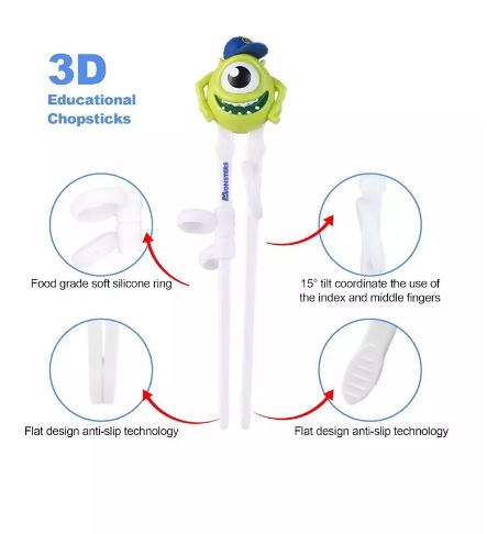 Disney Monster University Mike 3D Mascot Kids Training Chopsticks