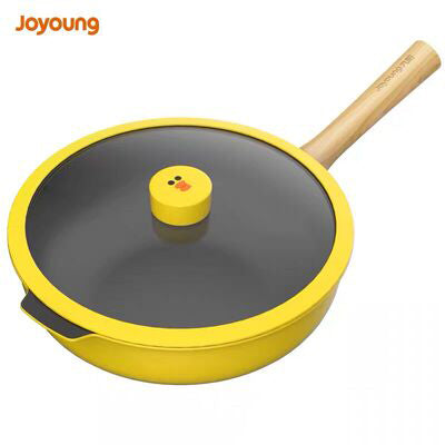 Joyoung Line Friends Non-Stick Wok With Long Handle Design