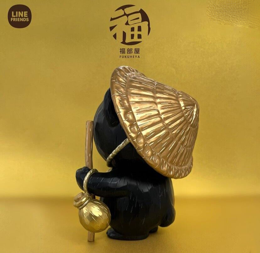 Line Friends Fukuheya Tanuki Brown Figure 19cm