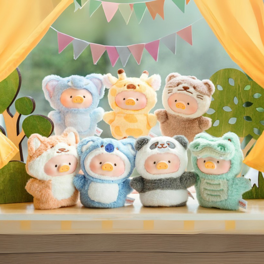 LuLu The Piggy Animal Party Puppet Show Face Plush Keychain