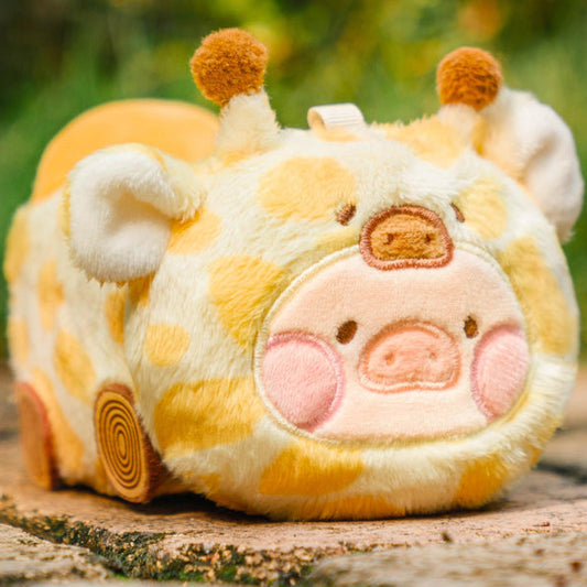 LuLu the Piggy Animal Party High Speed Giraffe Lu Plush Keychain
