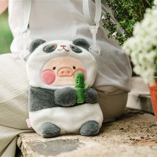 LuLu the Piggy Animal Party Panda Lu Plush Crossbody Bag