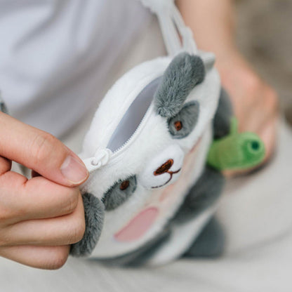 LuLu the Piggy Animal Party Panda Lu Plush Crossbody Bag